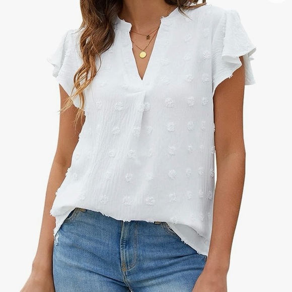 White Ruffle Blouse - Picture 7 of 7